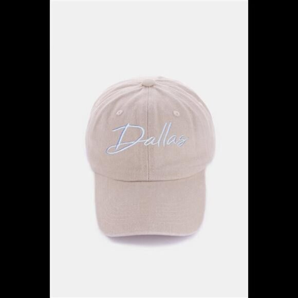 Zenana Washed DALLAS Embroidered Baseball Cap - Picture 3 of 10